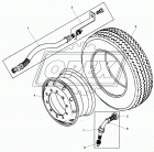 374-3101012-01 Диск колеса 8,25х22,5 (10 шп./ фнаруж.=595; h=270) КАМАЗ-ЕВРО,ЛАЗ,ЛИАЗ,Автобус МАЗ-152, Volvo, Scania; 10/335 d281 ET162 с вентилем Mefro Wheels